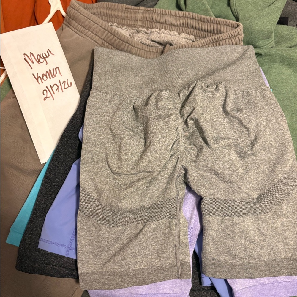 SHEIN Gray Ruched Shorts